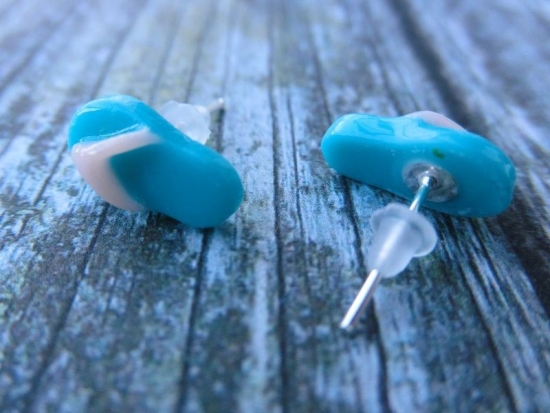 Preview: Badelatschen Ohrstecker Baden Wasser Sommer Strand